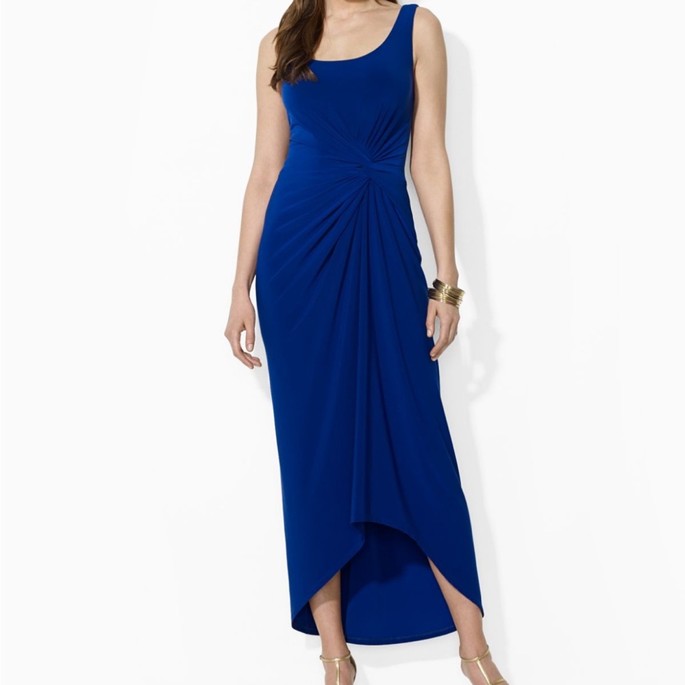 Ralph Lauren Royal Blue high Low Dress Size 4